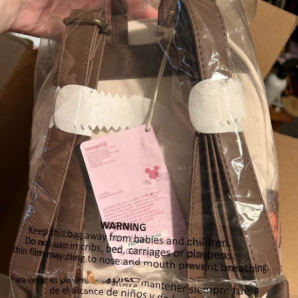 Loungefly Cream Backpack with Tiana and Naveen Design - Picture 2 of 2